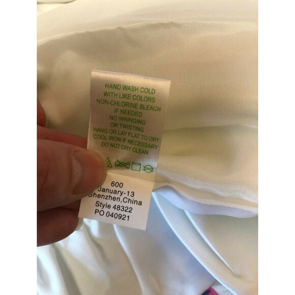 Lilly Pulitzer Green Strapless Floral Print Silk Blend Dress Women's Size 6 NWT - Picture 10 of 10